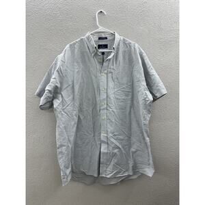 Barrington Mens Shirt Size 18 Gray Short Sleeve Button Up